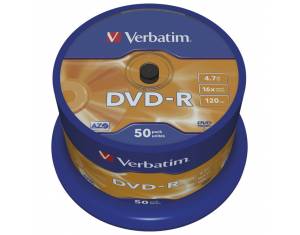 DVD-R 4,7/120 16x spindl Mat Silver pk50 Verbatim 43548