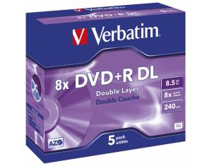 DVD+R DL 8,5/240 8x JC Mat Silver Verbatim 43541