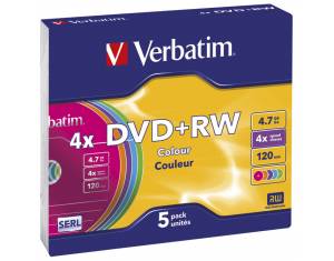 DVD+RW 4,7/120 4x slim pk5 Verbatim 43297 sortirano!!