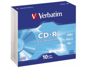 CD-R 700/80 52x slim Extra protection pk10 Verbatim 43415