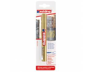 Marker permanentni sjajni lakirajući 2-4 mm Edding 750/1 zlatni blister