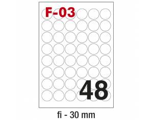 Etikete ILK fi-30 mm pk100L Fornax F-03