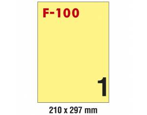 Etikete ILK 210x297 mm pk100L Fornax F-100 žute