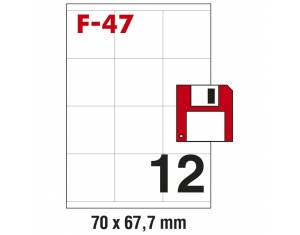Etikete ILK za diskete 70x67,7 mm pk100L Fornax F-47