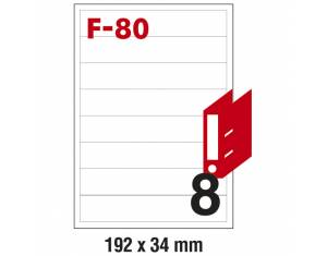 Etikete ILK za registratore 192x34mm pk100L Fornax F-80