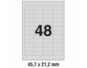 Etikete Laser  45,7x21,2 mm polyester pk20L Zweckform L6009-20 srebrne