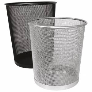 Koš za smeće metalni žica fi-29,5xH-34 cm Fornax srebrni