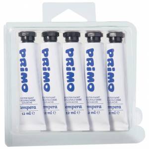 Boja tempera 12ml aluminijska tuba pk5 Primo 440TRA100 bijela blister