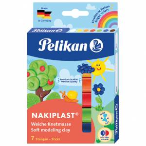 Plastelin 7boja (total 125g) karton Nakiplast Pelikan 622712 blister