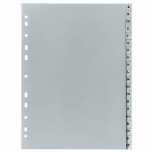 Pregrada plastična A4 A-Z 20L Herlitz 10843522 siva