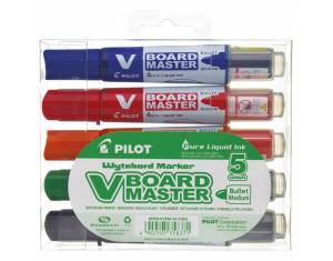 Marker za bijelu ploču 2,3mm V Board Master Begreen Pilot WBMA-VBM-M-S5-BG 5boja blister