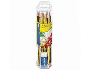 Olovka grafitna HB Noris pk12+gumica Staedtler 61 120P1 blister