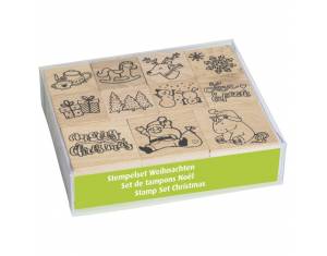 Žig s motivom 11 uzoraka drveni novogodišnji Heyda 20-48886 80