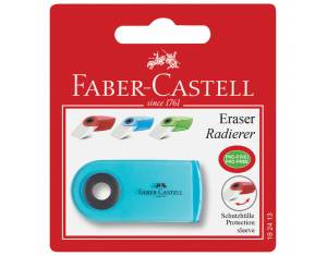 Gumica plastična Sleeve Mini Faber-Castell 182413 bijelo/prozirno sortirano blister!!