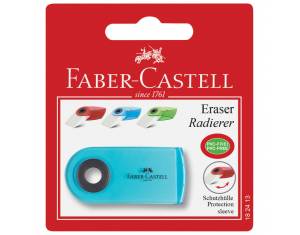 Gumica plastična Sleeve Mini Faber-Castell 182413 bijelo/prozirno sortirano blister!!