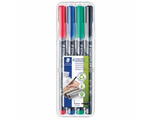 Marker permanentni 0,4 mm pk4 reciklirani Lumocolor Staedtler 313 WP4