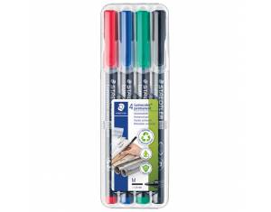 Marker permanentni 1mm pk4 reciklirani Lumocolor Staedtler 317 WP4