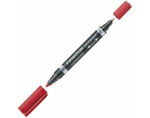 Marker permanentni obostrani 0,6 i 1,5 mm Lumocolor Staedtler 348-2 crveni