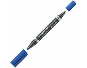 Marker permanentni obostrani 0,6 i 1,5 mm Lumocolor Staedtler 348-3 plavi
