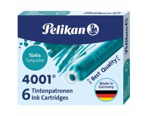 Tinta za nalivpero patrone pk6 4001 Pelikan 301705 tirkiz