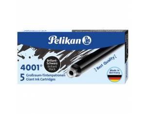 Tinta za nalivpero patrone duge pk5 4001 Pelikan 310615 crna