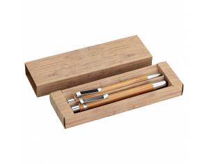 Garnitura olovka kemijska+olovka tehnička bambus