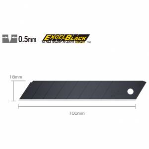 Nož za skalpel 18 mm pk10 Olfa LBB-10B crni blister