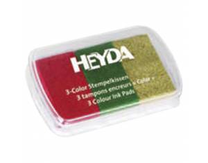 Jastučić za pečat 3 boje (crvena, zelena, zlatna) Heyda 20-48884 67