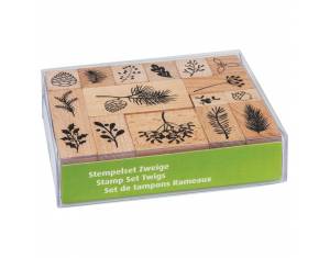 Žig s motivom 15 uzoraka drveni novogodišnji Grančice Heyda 20-48886 77