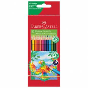 Boje drvene 12boja trokutaste Faber-Castell 116512 blister