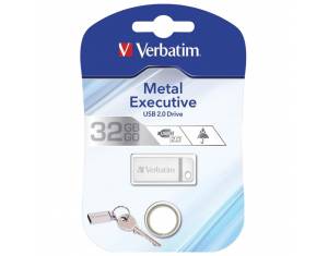 Memorija USB 32GB 2.0 Metal Executive Verbatim 98749 srebrna blister