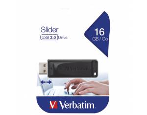 Memorija USB 16GB 2.0 Store'n'Go Slider Verbatim 98696 crni blister