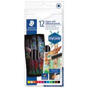 Boje drvene 12boja Super Soft black Design Journey Staedtler 149C C12 blister