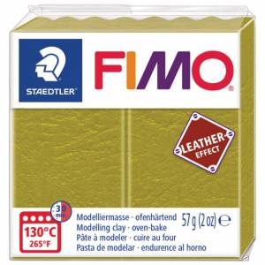 Masa za modeliranje 57g Fimo Effect Leather-effect Staedtler 8010-519 maslinasto zelena!!