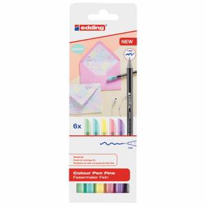 Flomaster školski 6boja pastel Edding 1200/6 S!!