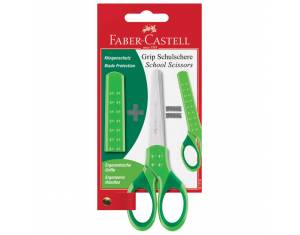 Škare školske 13 cm oble sa zaštitom Grip Faber-Castell 1815 sortirano blister