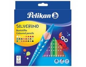 Boje drvene  24boje Silverino Pelikan 700665 blister