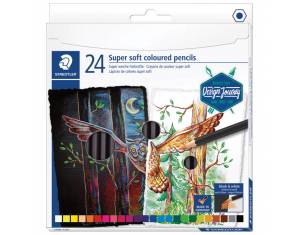 Boje drvene  24boje Super Soft black Design Journey Staedtler 149C C24 blister