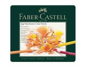 Boje drvene  24boje metalna kutija Polychromos Faber-Castell 110024