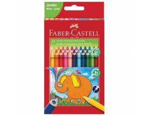Boje drvene  24boje Jumbo trokutaste + šiljilo Faber-Castell 116524 blister