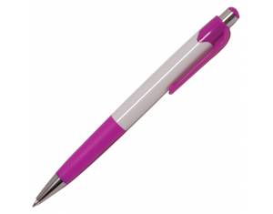 Olovka kemijska grip YCP5096 Madrid bijelo/roza