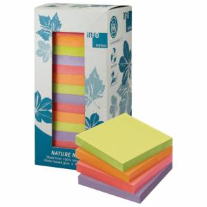Blok samoljepljiv 75x75 mm 16x100L Nature Global Notes 5654-88tw7 sortirano