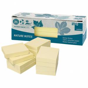 Blok samoljepljiv 40x50 mm 12x100L Nature Global Notes 5653-11box žuti