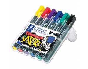 Marker permanentni 2-5 mm pk6 Lumocolor Staedtler 350 WP6-1 sortirano blister
