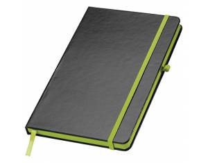 Notes A5 crte 80L šamoa s gumicom Cuxhaven crno/svijetlozeleni