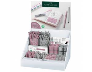 Stalak mix Grip gumice, olovke i šiljila pk182 Faber-Castell 183722 roza/sivi