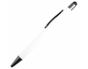 Olovka kemijska metalna gumirana+touch pen YFA 2665C Bergen bijelo/antracit