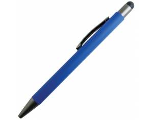 Olovka kemijska metalna gumirana+touch pen YFA 2665C Bergen plavo/antracit