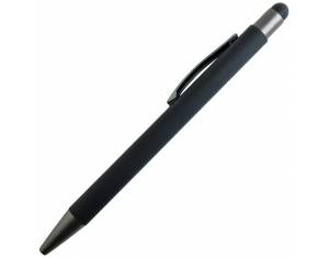 Olovka kemijska metalna gumirana+touch pen YFA 2665C Bergen crno/antracit