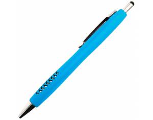 Olovka kemijska metalna gumirana grip+touch pen YCD1006TR Melbourne svijetlo plava